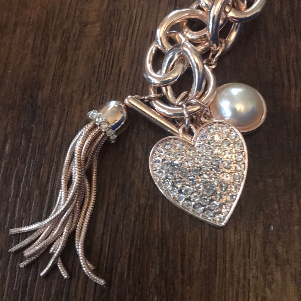New Guess Rose Gold Charm bracelet